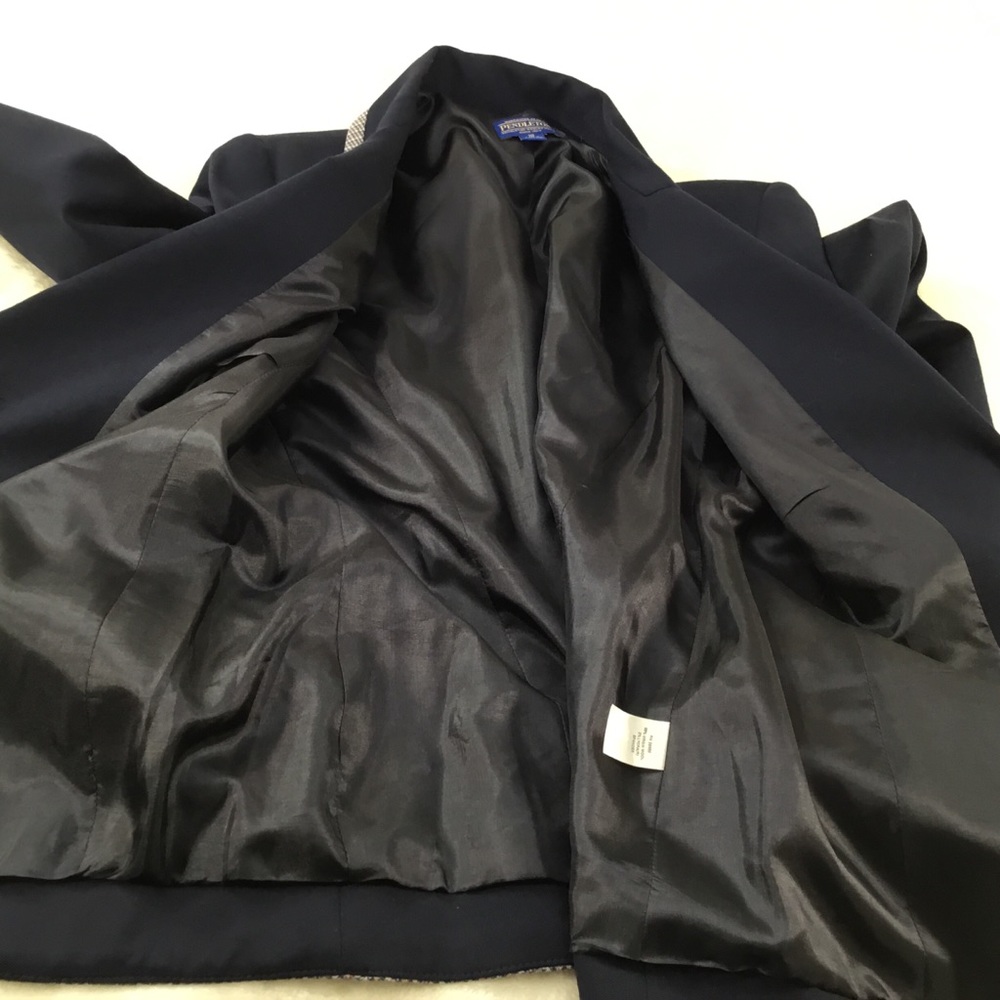 Pendleton Navy Wool Blazer 10 - image 5